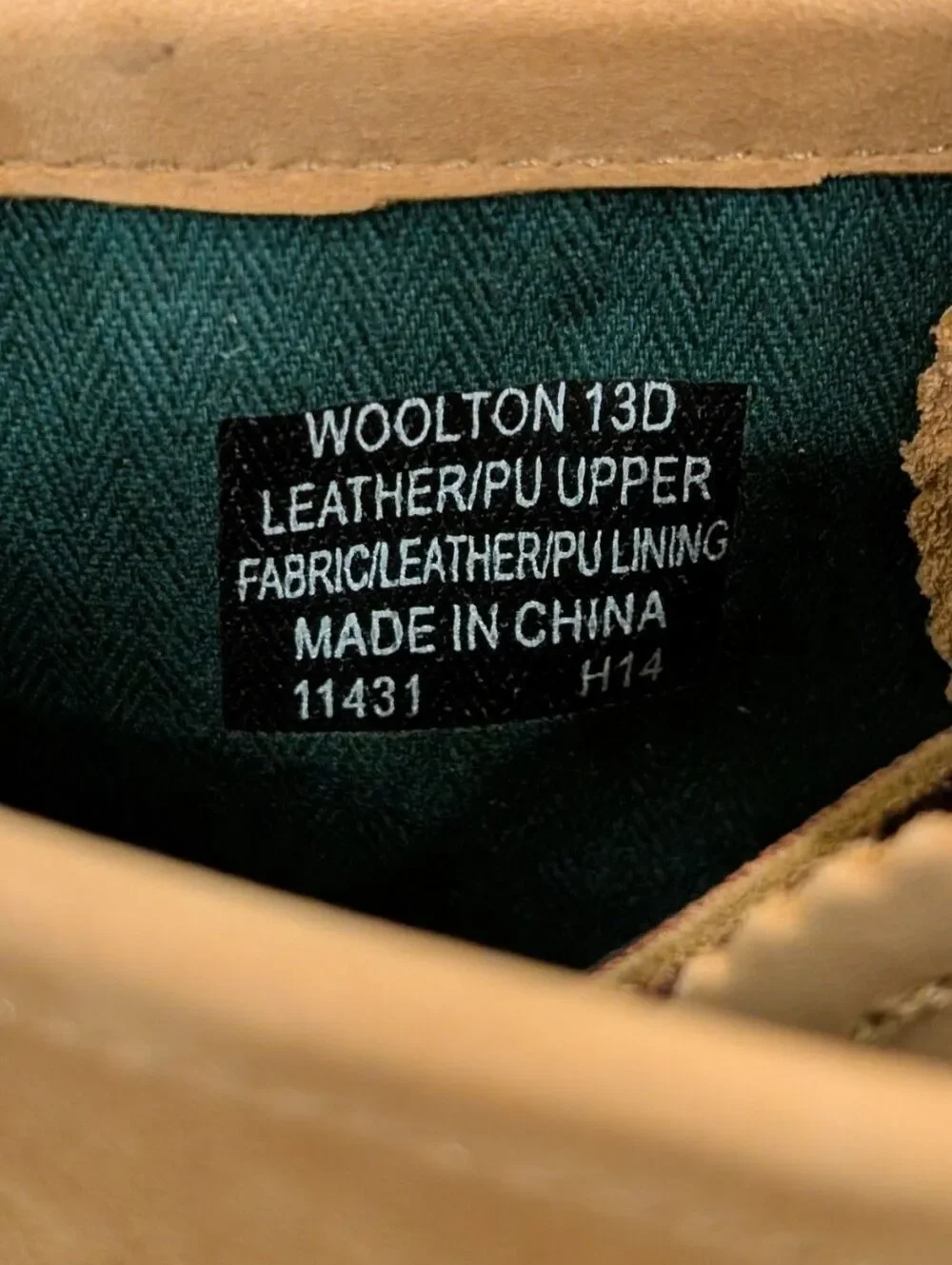 Polo Ralph Lauren Woolton Men’s Tan Leather Boots w/ Black & Green Accents – 13D